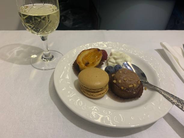 istock Delicious dessert platter with cool dessert wine. 1362255150
