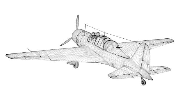 istock 3d Illustration. Wire of Su-2 soviet light bomber 1362264920