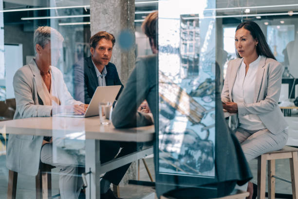 istock Business persons on meeting in the office. 1362264941