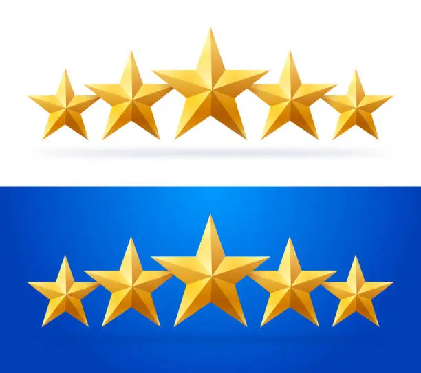 Vector illustration of Five Star Review