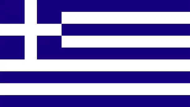 Vector illustration of National Flag of Greece Eps File - Greek Flag Vector File