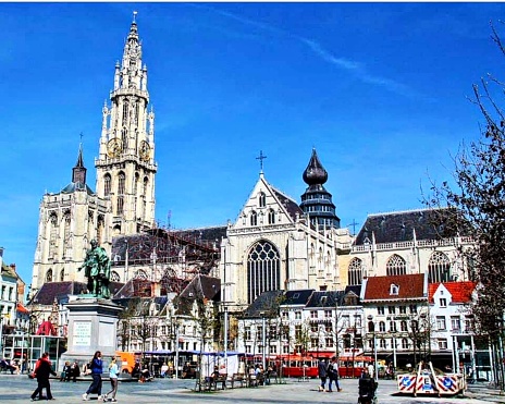 Antwerp Cathedral and New Church, Antwerp, Belgium