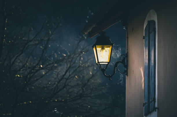 istock Old wrought iron street lantern 1362283976