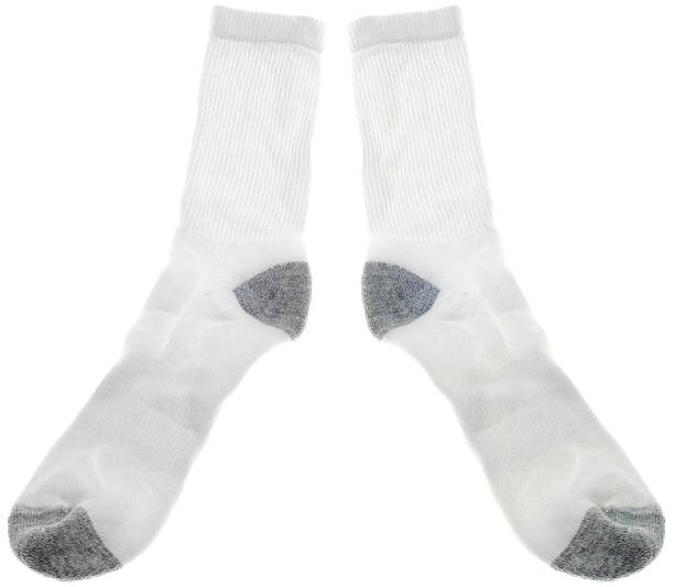 istock White Mens Athletic Cotton Socks 136228459