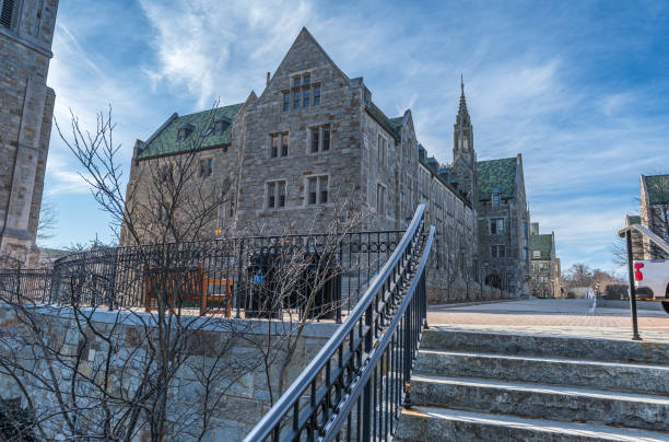 Boston College Boston, USA - December 23, 2021: View of boston college campus stock pictures, royalty-free photos & images