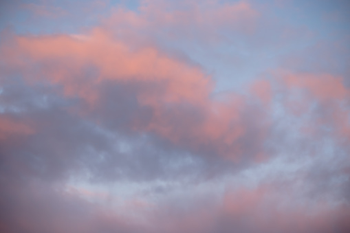 Gorgeous and mystyfying cotton candy coloured pink and blue skies as seen from canada.