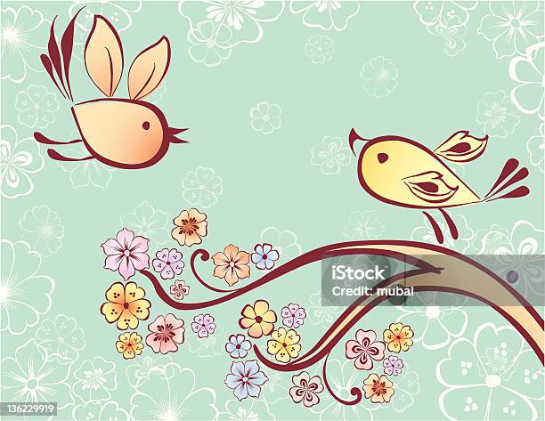 Spring Stock Illustration - Download Image Now - Bird, Branch - Plant Part, Emotion