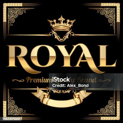istock Royal - golden decorative vintage design template 1362301660