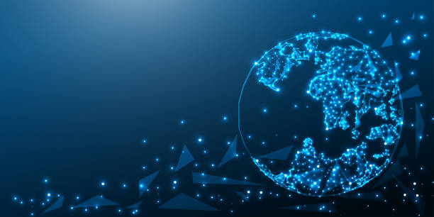 istock Map of the planet. World map. Global social network. Future. 1362303444