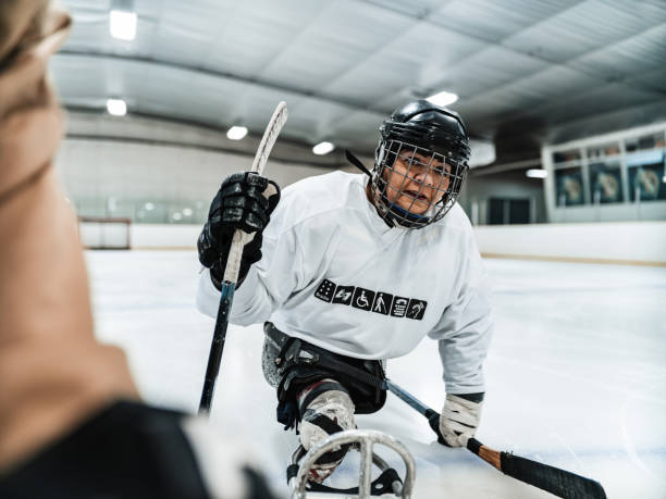 istock Latin woman  playing para hockey 1362306375