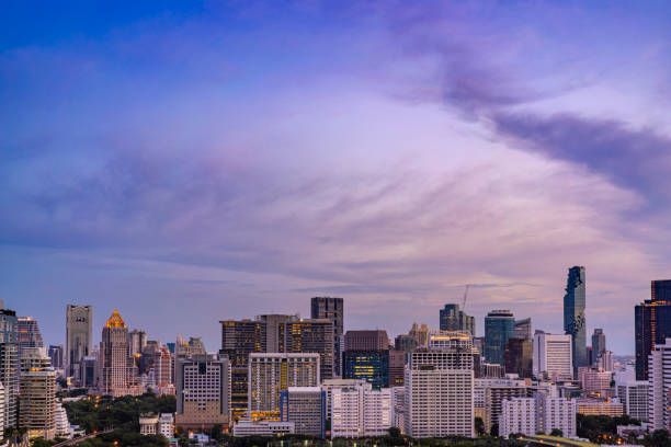 istock Bangkok urban cityscape skyline night scene 1362312866