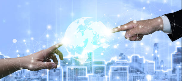 istock Businessman hand in dark using Europe map globe network hologram 3D rendering 1362313123