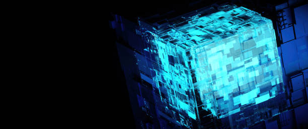 istock 3D rendering of cyberpunk AI. Circuit board. Technology background. Central Computer Processors CPU and GPU concept. Motherboard digital chip. Tech science background. 1362314710