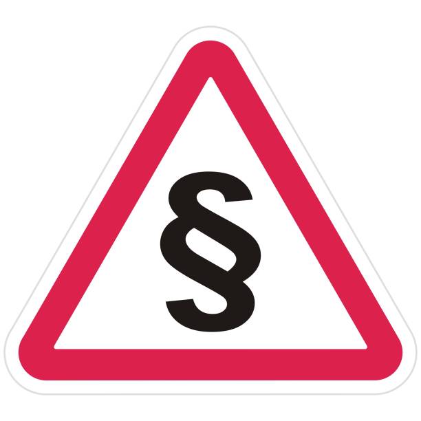 Warning triangle with paragraph on the white background. Eps 10 vector file. Traffic regulations, Warning triangle with paragraph on the white background. Eps 10 vector file. paragraph stock illustrations