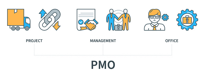Pmo Vector Pmo Project Management Office Vector Infographics Stock Illustration ...
