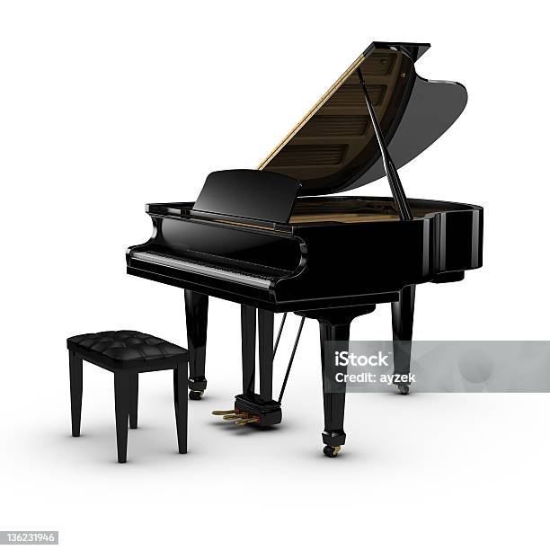 Fortepian - zdjęcia stockowe i więcej obrazów Fortepian - Fortepian, Pianino - Instrument klawiszowy, Trójwymiarowy
