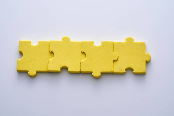 jig saw puzzle on white background