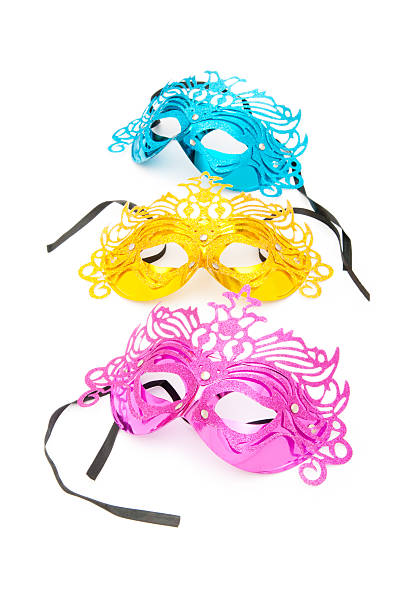 istock Ornate masks isolated on the white background 136232668
