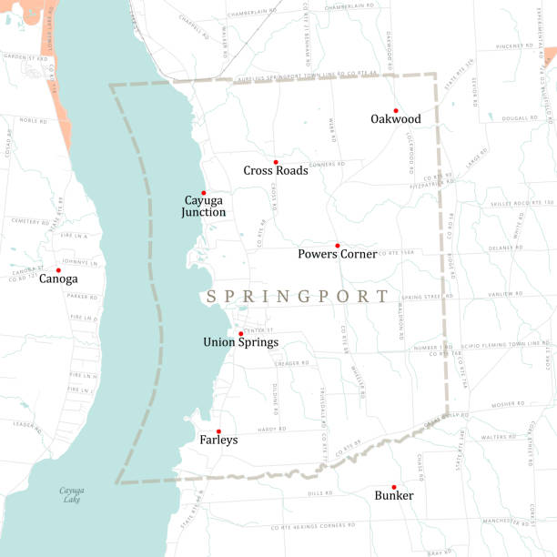 Springport 1853 Map 60+ Finger Lakes Map Stock Photos, Pictures & Royalty-Free Images - iStock