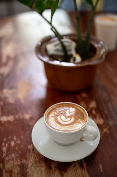 istock Cup of hot latte coffee 1362330309