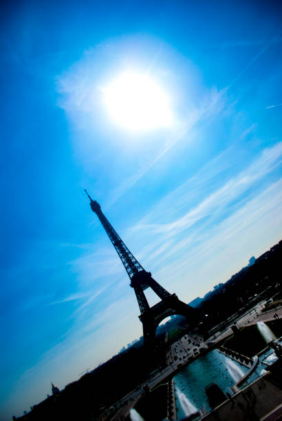 istock Eiffel Tower silhouette and the rooftops of Paris (Paris, France) 1362332793