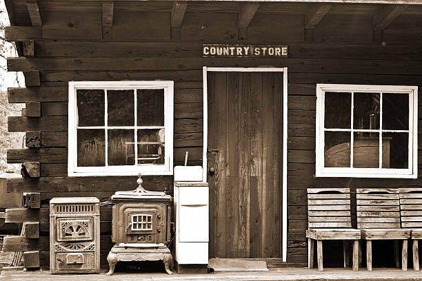 Rosston, Texas, United States. December 1, 2024. Weathered old country store in rural Texas.