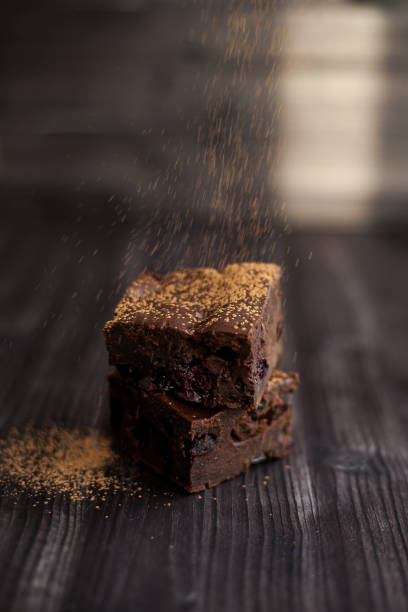 istock brownie cake on a dark background 1362342265