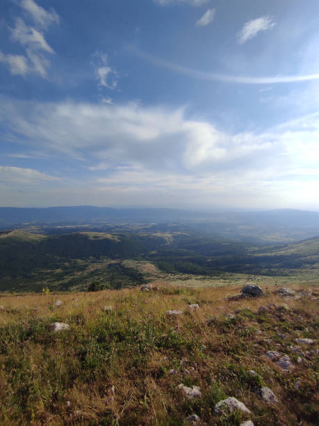 istock Beautiful mountains on a sunny cloud day 1362345949