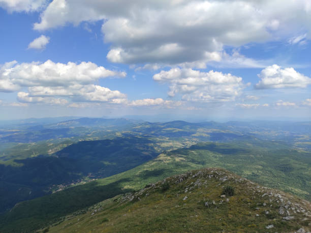 istock Beautiful mountains on a sunny cloud day 1362346005