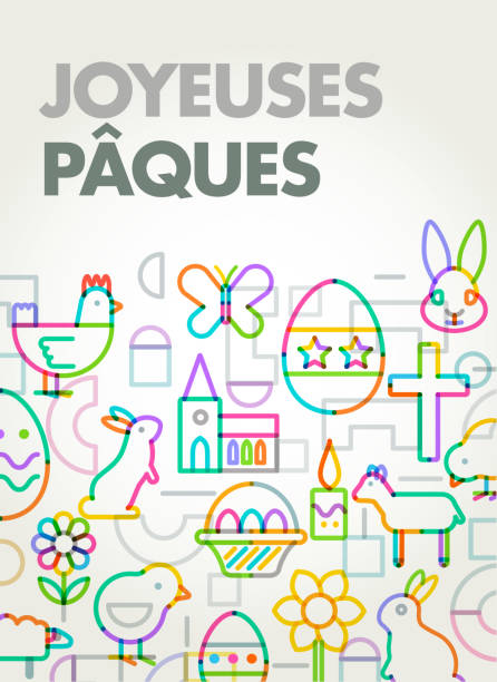 illustrazioni stock, clip art, cartoni animati e icone di tendenza di buona pasqua in inglese: buona pasqua, buona pasqua - daffodil flower silhouette butterfly