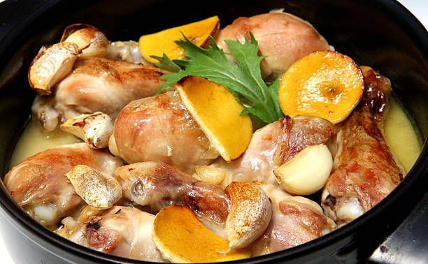 Les cuisses de poulet au citron et de l'ail - Photo