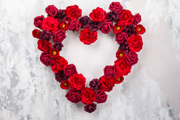 istock Red roses in shape of heart 1362351489