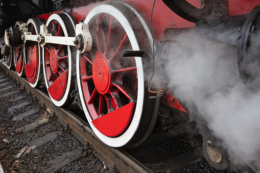 old locomotive in Lviv railway station