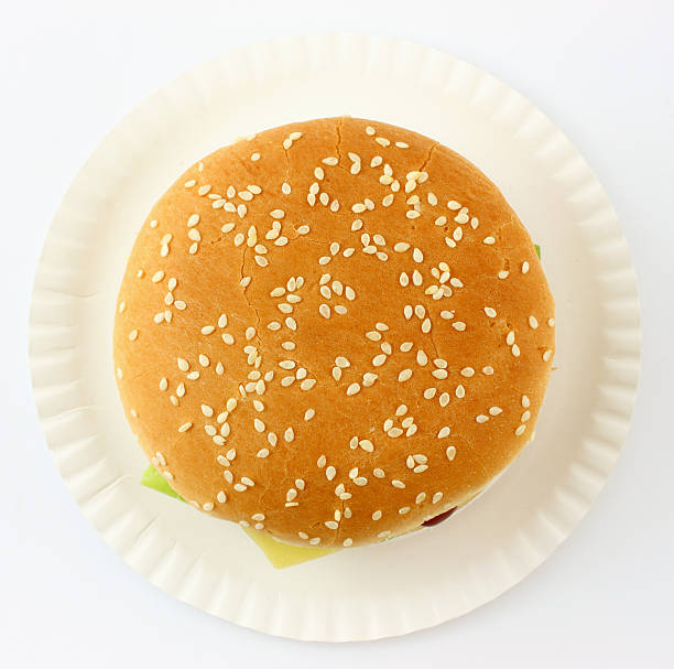 Hamburger fast food pattern on green background. Burger art banner, Minimal junk food concept. 3d illustration.