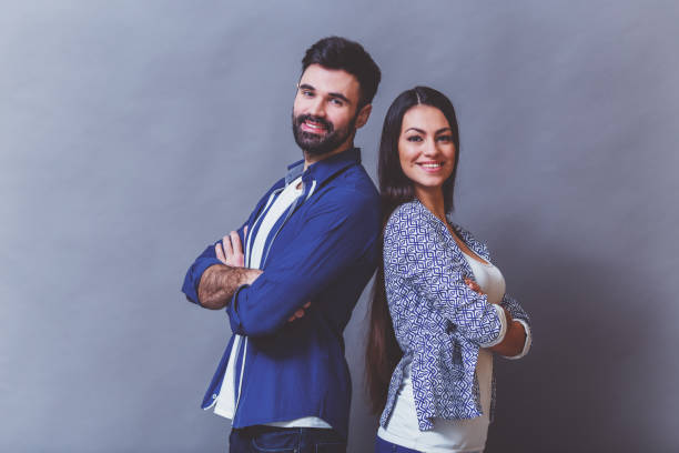 istock Young couple in the studio 1362352956