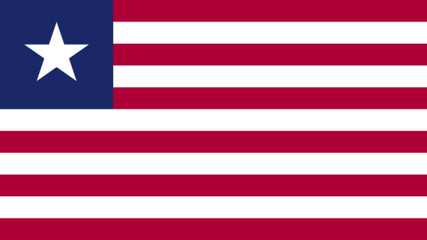 ilustrações, clipart, desenhos animados e ícones de arquivo da bandeira nacional da libéria eps - arquivo vetor da bandeira da libéria - liberia