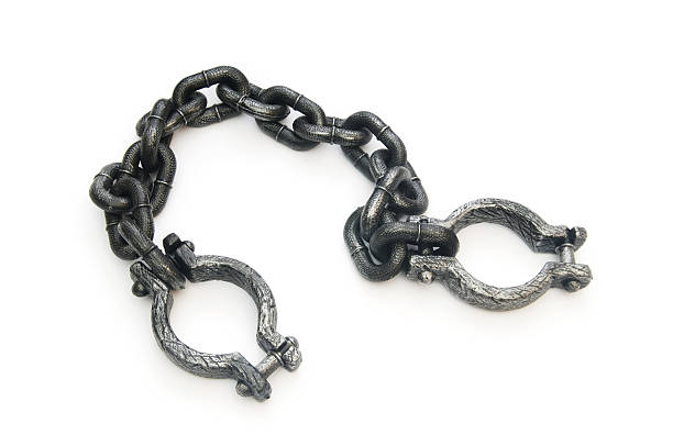 istock Metal shackles isolated on the white background 136235691