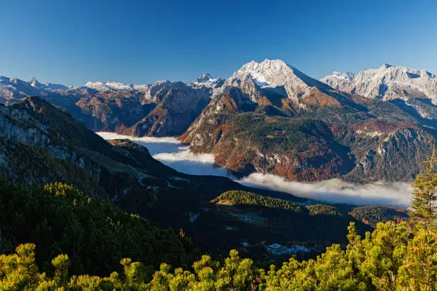 Aerial of Koenigssee, Germany