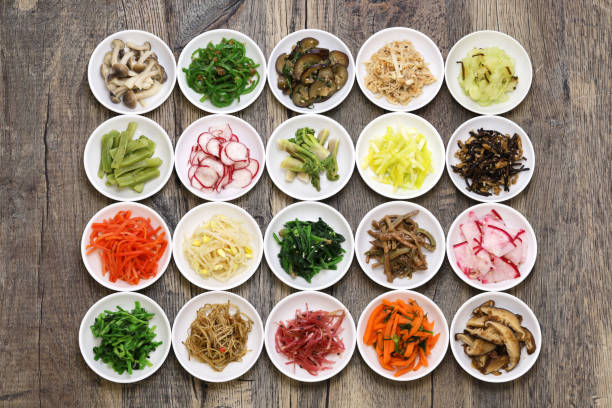 istock assorted namul, korean food 1362364456