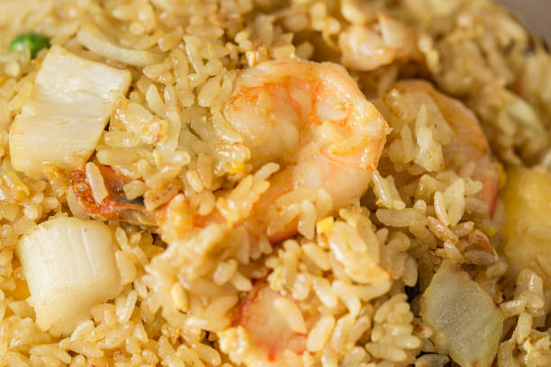 Close up view of Malaysian Cuisine - Thai Style Pineapple Fried Rice
