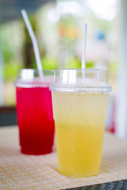 istock iced sweet drink in plastic glass 1362369673
