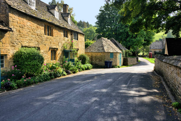 A view of the Cotswolds village of Snowshill, near Broadway