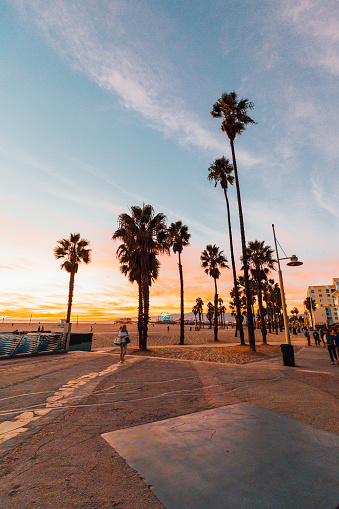 California beautiful sunset in Santa Monica - Los Angeles