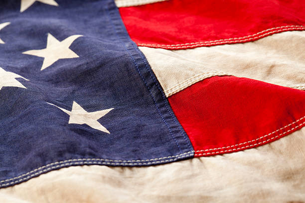 istock Vintage American Flag Background 136237184