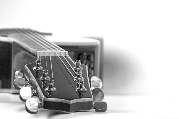 a new acoustic guitar close up