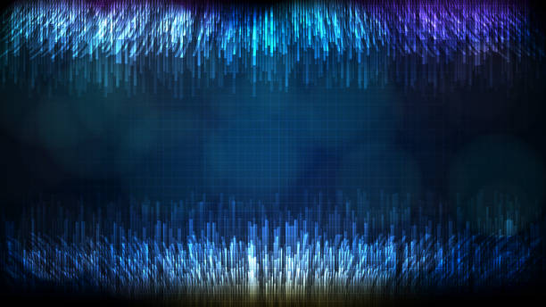 istock abstract futuristic technology background of blue random bar city block data 1362377025