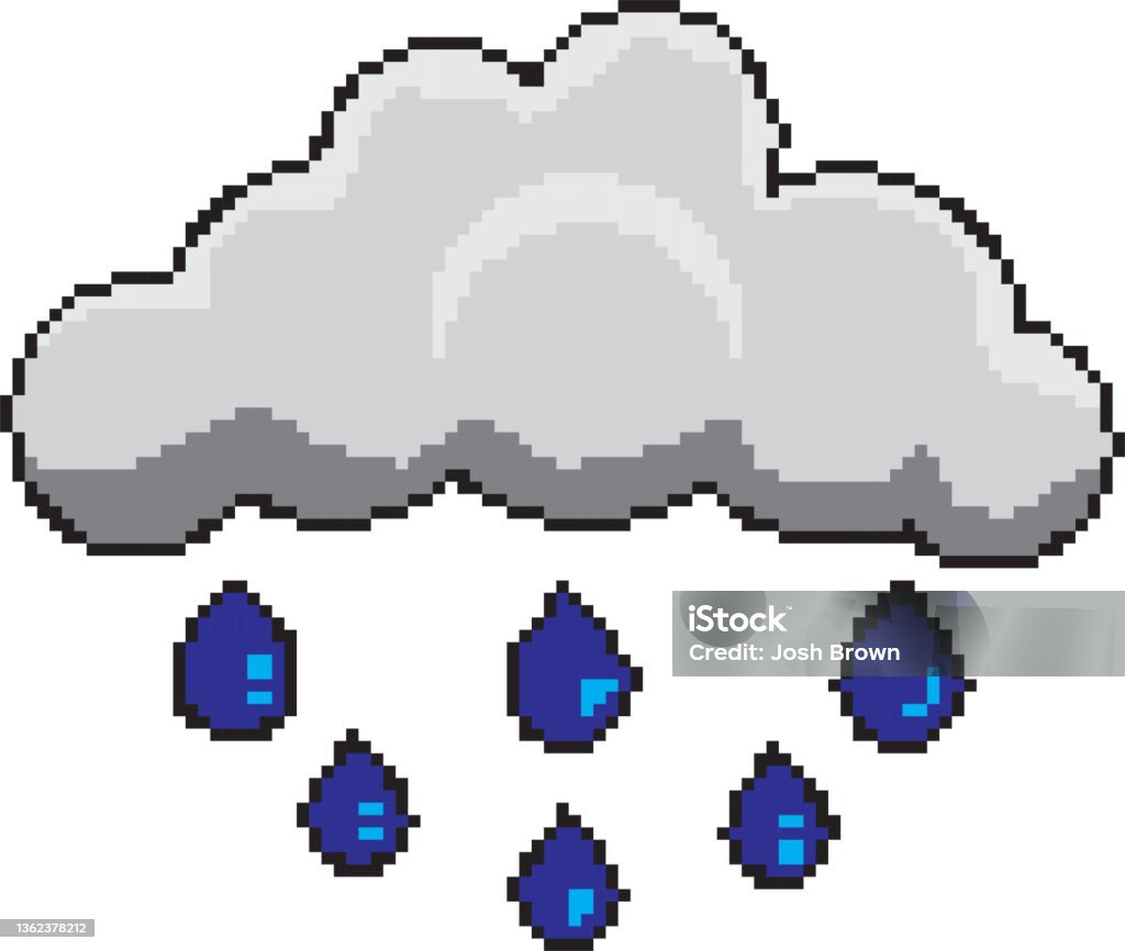 Bits Computer Raining 8 Bit Rain Stock Illustration - Download Image Now - Abstract, Art ...