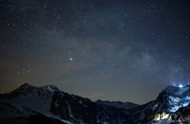 istock The milky way above the ski station. 1362379406