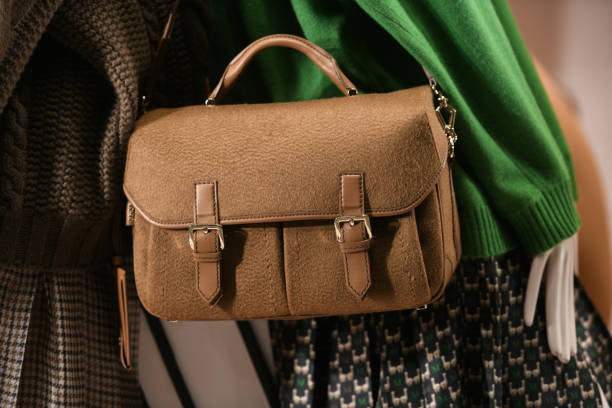 Milan, Italy - September 24, 2021: Handbags in a boutique store.