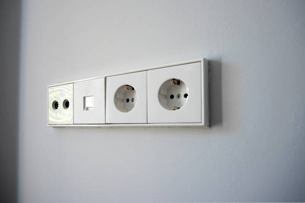 istock European socket and internet outlet installed on the wall 1362380908
